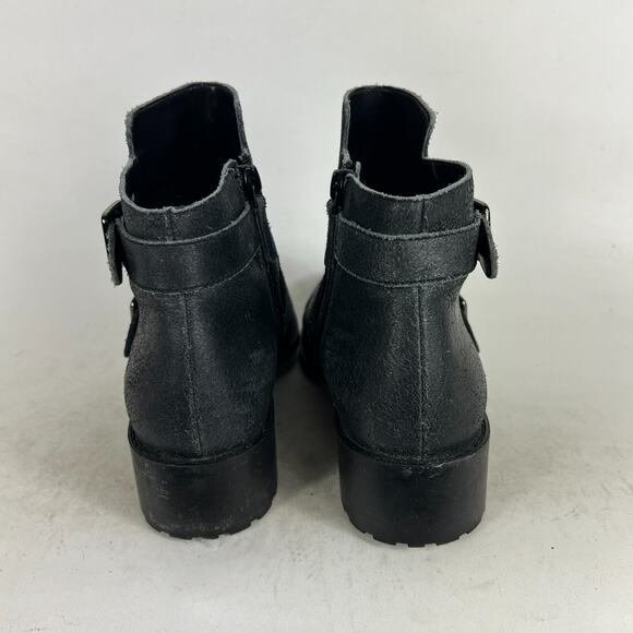 Cole Haan Rooney Short Boots Women's 8 Black Leather Comfort Buckle Strap D42552 - Picture 7 of 10